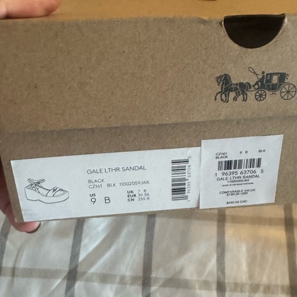 Coach Black Platform Sandals Brand New Size 9 - Picture 5 of 5